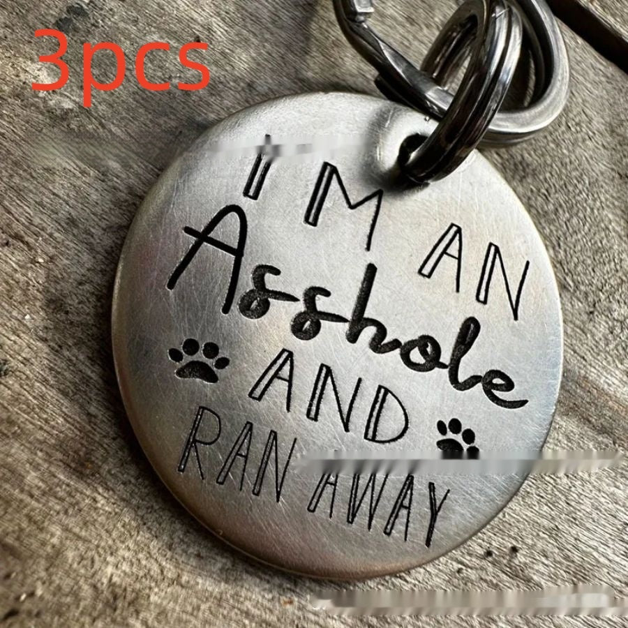 Funny Metal Dog Tag Stainless Steel Marking