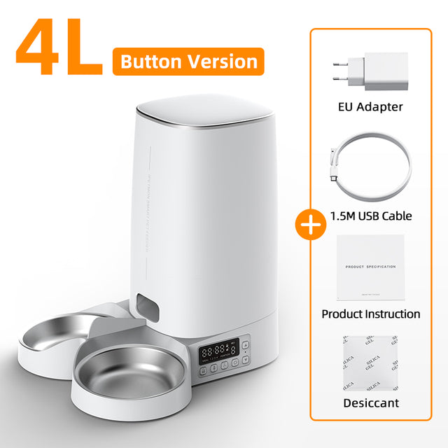 Automatic Pet Feeder Cat Food Dispenser 4L