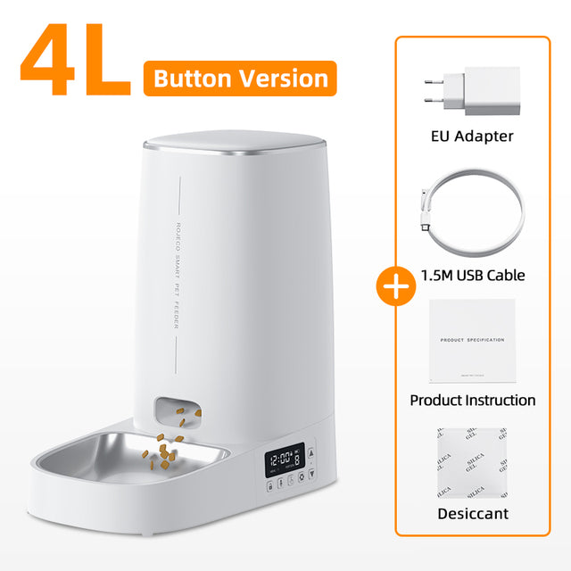 Automatic Pet Feeder Cat Food Dispenser 4L