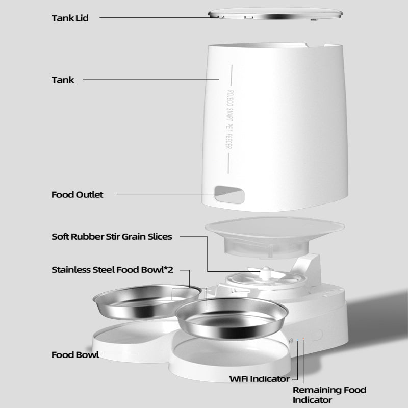 Automatic Pet Feeder Cat Food Dispenser 4L