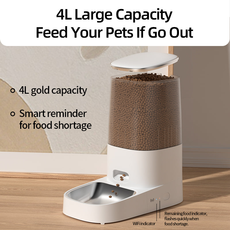 Automatic Pet Feeder Cat Food Dispenser 4L