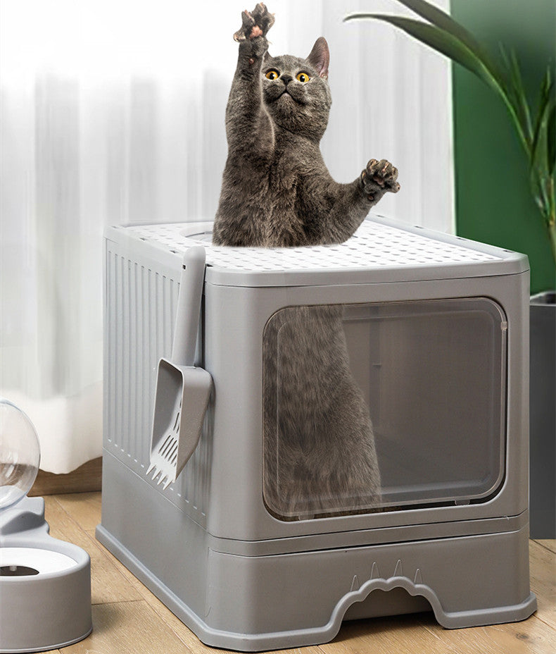 Large Double Door Cat Litter Basin