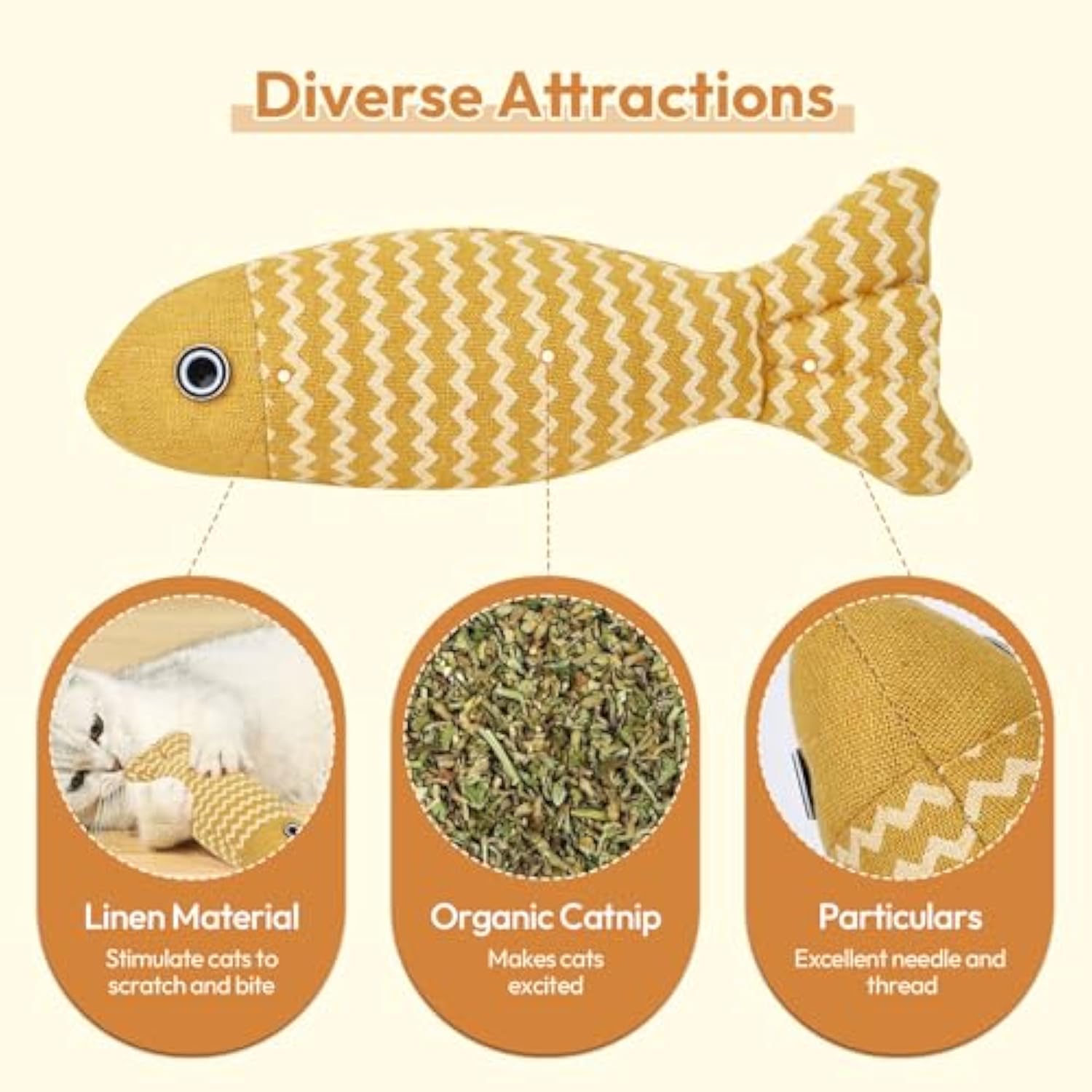 3 Pcs Catnip Toys