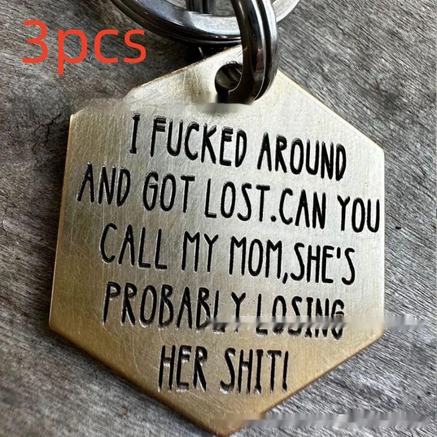 Funny Metal Dog Tag Stainless Steel Marking