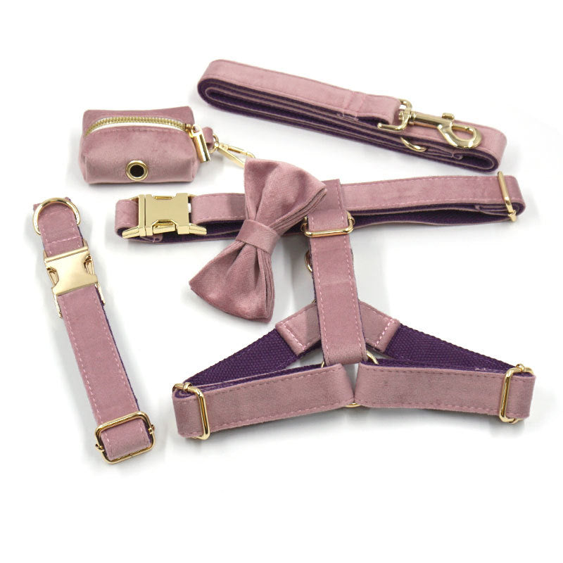 Velvet Dog Collar/Leash & Accessories