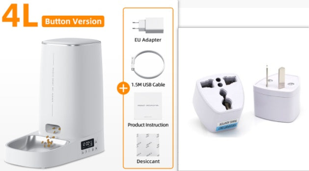 Automatic Pet Feeder Cat Food Dispenser 4L