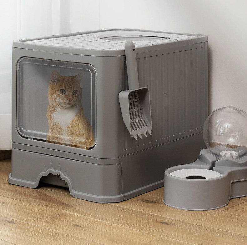 Large Double Door Cat Litter Basin