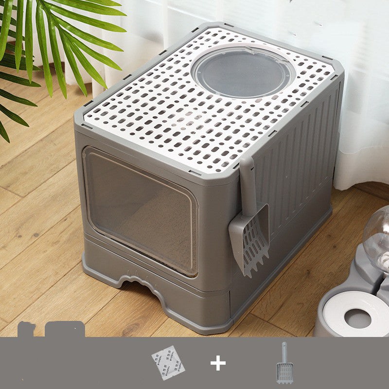 Large Double Door Cat Litter Basin
