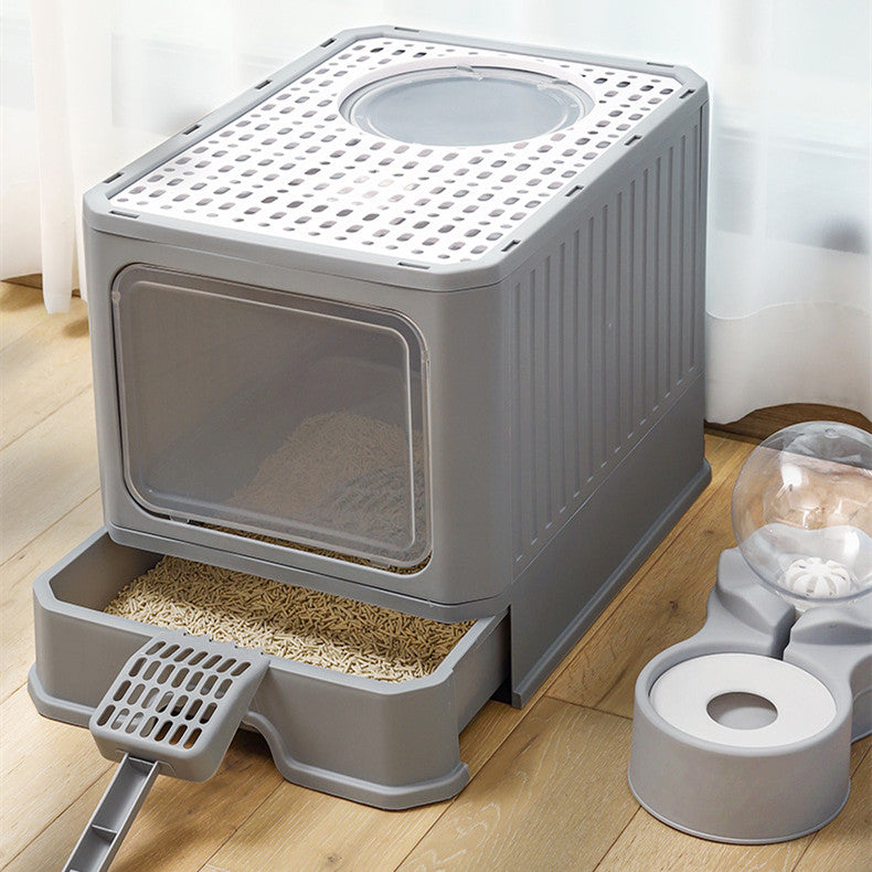 Large Double Door Cat Litter Basin