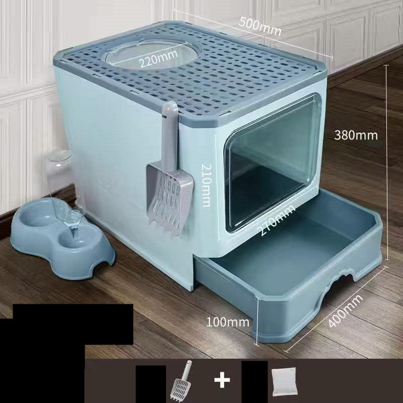 Large Double Door Cat Litter Basin
