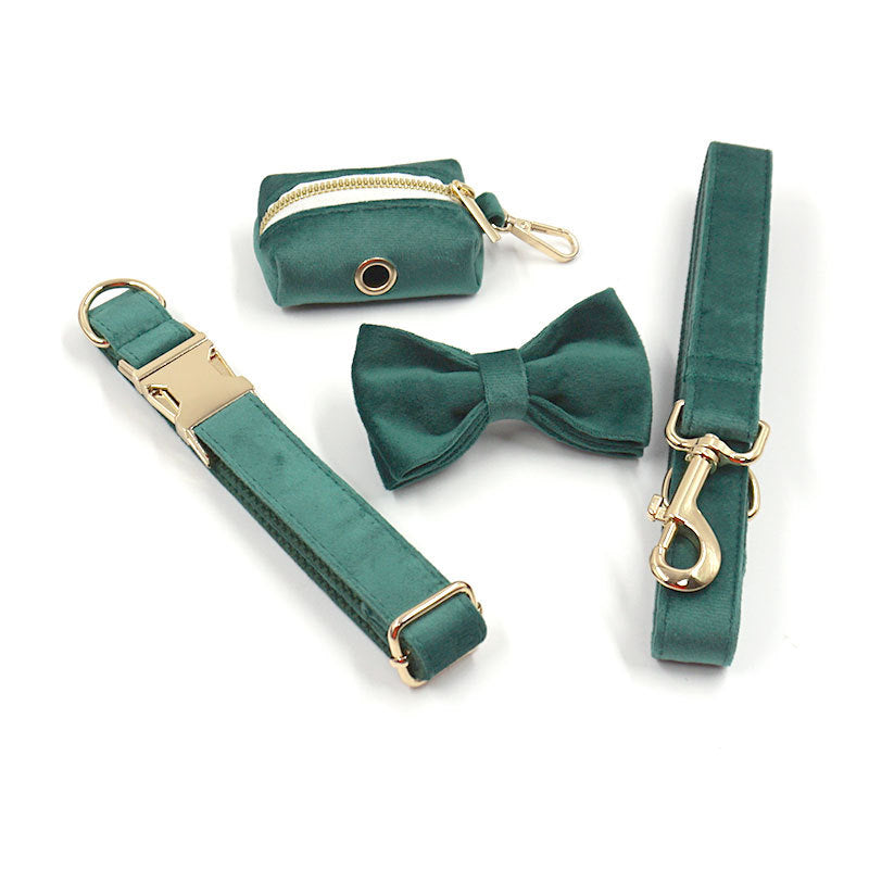 Velvet Dog Collar/Leash & Accessories