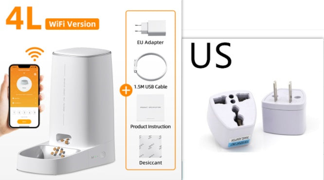 Automatic Pet Feeder Cat Food Dispenser 4L