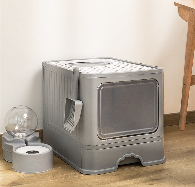 Large Double Door Cat Litter Basin