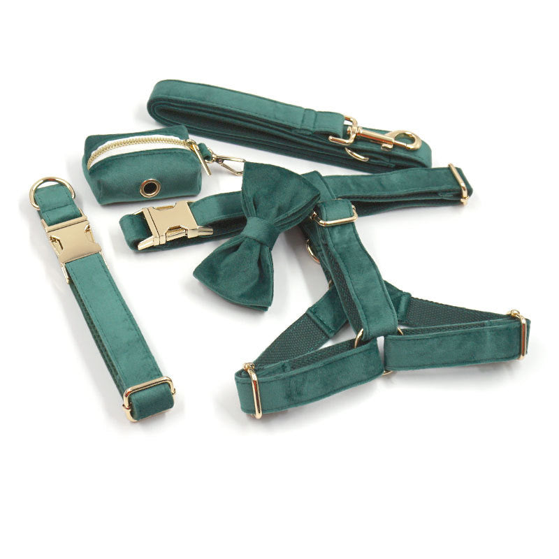 Velvet Dog Collar/Leash & Accessories
