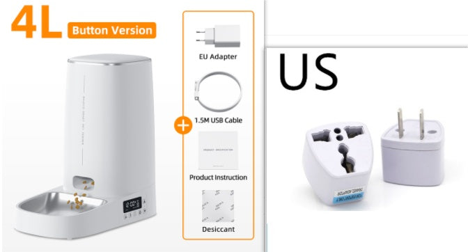 Automatic Pet Feeder Cat Food Dispenser 4L